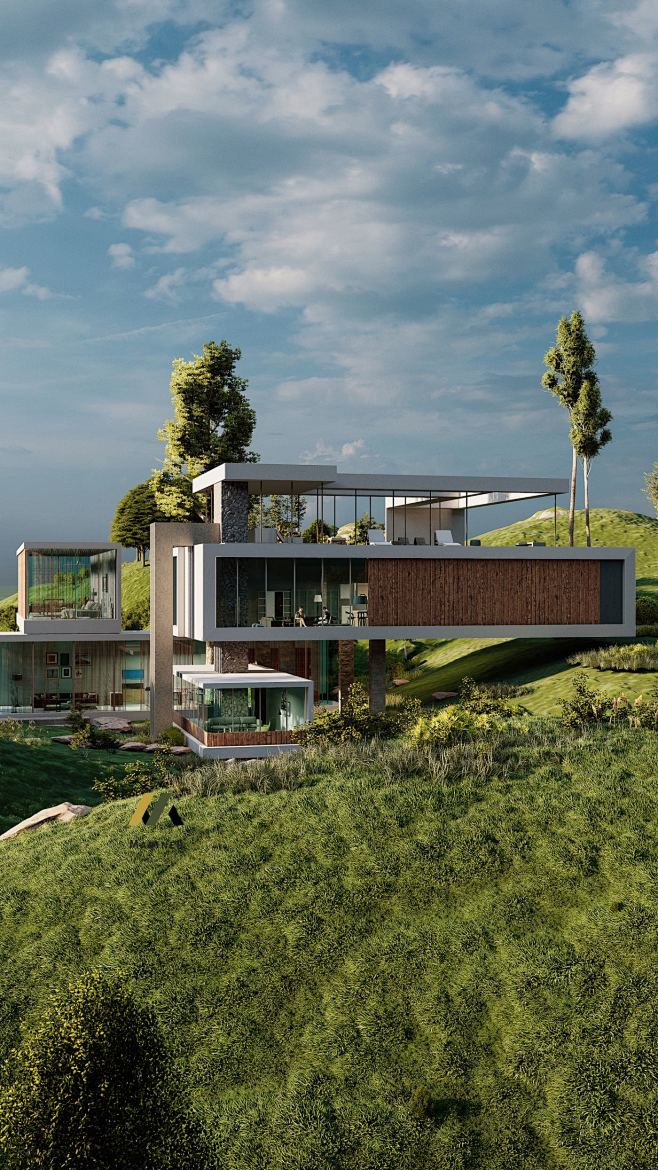 House on a Slope by ...