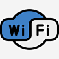 WiFi图标 https://88ICON.com 计算机技术 旅游 连接 互联网 多媒体 无线WiFi的标志 