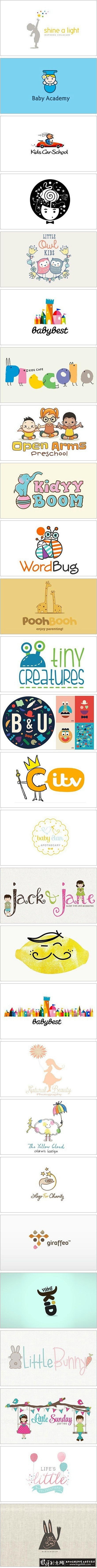 标志logo 儿童节元素的Logo设计欣...