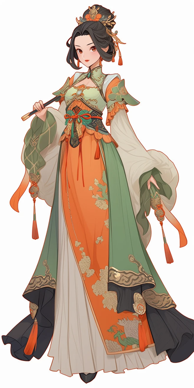 AI武侠游戏角色设定素材 国风人物服装插画设计参考 影视概念设计-淘宝网-花瓣网