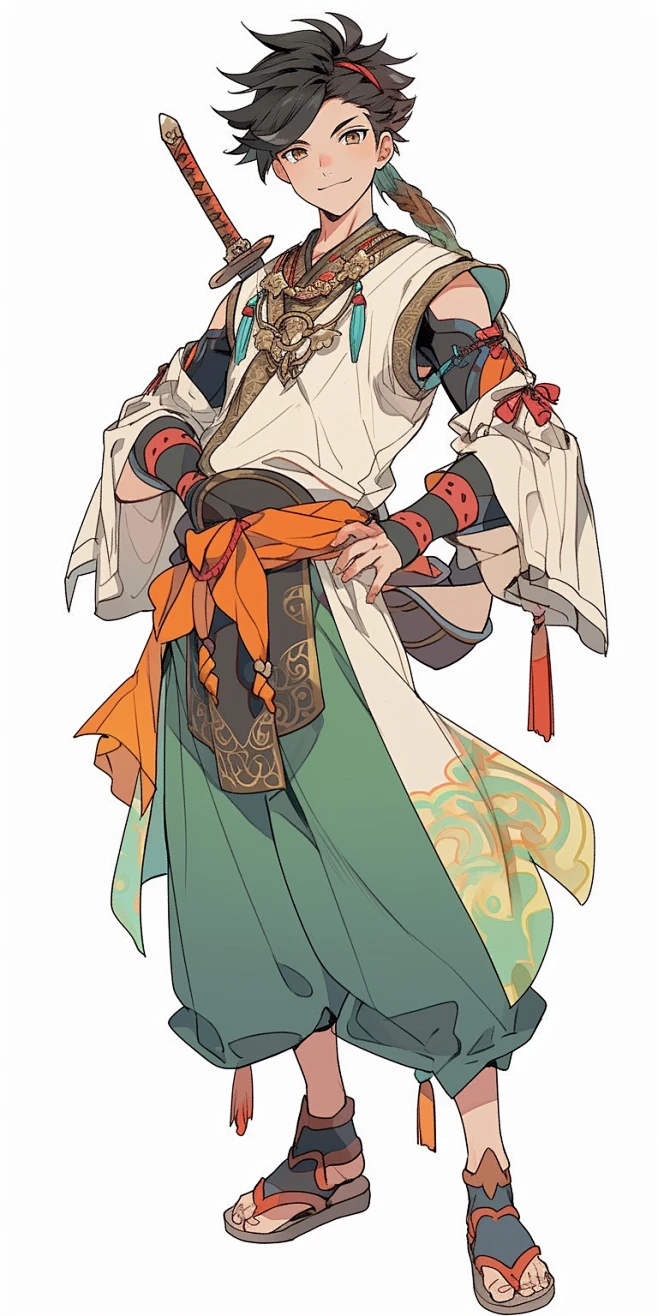 AI武侠游戏角色设定素材 国风人物服装插画设计参考 影视概念设计-淘宝网-花瓣网