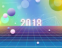 立体形状几何渐变背景海报广告