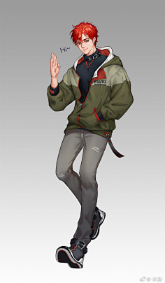 权删】 二次元服装教程 动漫服装 男游戏人设 男立绘 橙光游戏立绘