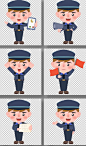 警察人物元素