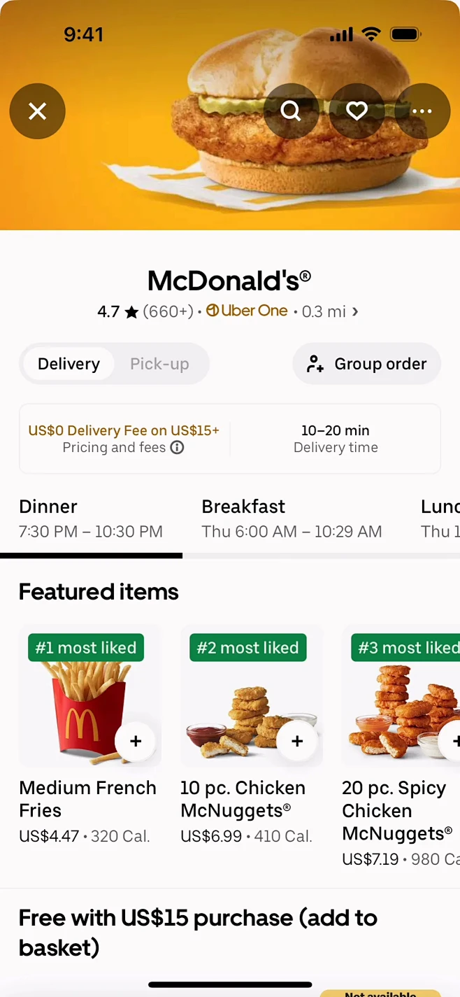 Uber Eats Adding ite...