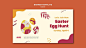 Easter day horizontal banner template Free Psd