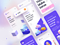 Folio: Designer Portfolio Kit – Mobile Version 3d object 3d isometric typography mobile menu 3d design 3d illustration 3d isometric illustration isometry ui design kit portfolio designer app mobile app mobile ux design ux ui design ui kit ui