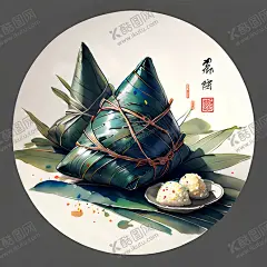 粽子插画 【酷图网】粽子,美食,插画,中国风,端午节,节日