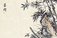 国画  - 源文件下载【酷图网】国画,中国风,古代风景,古风,工笔画,水墨画,风景画,竹子,