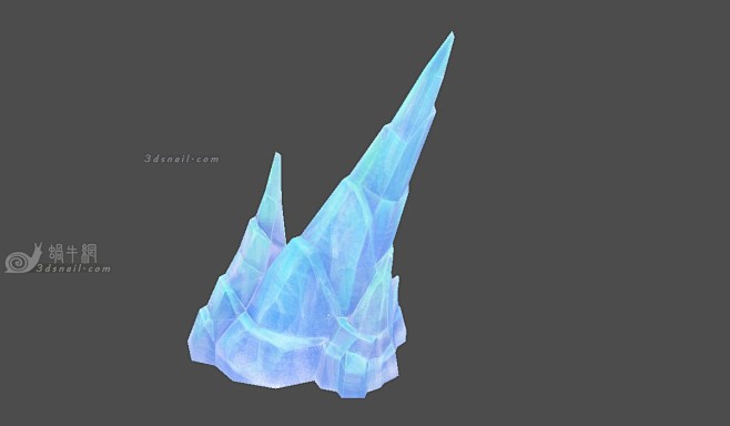 冰锥，冰柱，冰块，雪地冰封山石，冰冻石头 - 山石模型 - 蜗牛模型网 - www.3dsnail.com