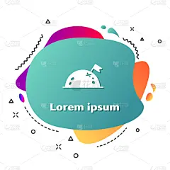 行星,分离着色,图标,白色,球体,现代,天王星,地球形,冥王星