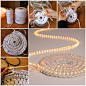 How to DIY Crochet Illuminated String Light Rug