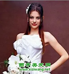 新娘长直发发型图片 简单大方的新娘发型
