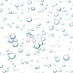 蓝色的肥皂泡在水里、海里、水族馆里的水花。松软的汽水和泡泡的饮料.摘要新鲜苏打水气泡.矢量说明.
