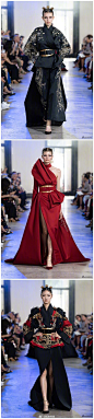 #shopping list#【#华丽宫廷礼裙#】Elie Saab 2019秋冬高定系列是一场来自东方的游行，华丽的宝石和天鹅绒绸缎，精良的面料选材辅以刺绣等极具女性化、宗教气息的工艺手法等等，在时装秀场呈现出真实的触感。OElie Saab 2019秋冬高定 ​​​​ _服饰-切割，图形，剪裁_T202032 