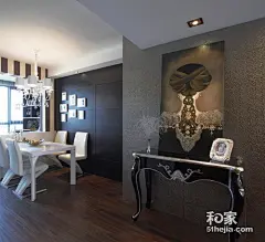 复古简约混搭新时尚 隐形门 壁纸 背景墙 晶品苑_图库_和家网
