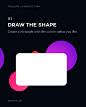 Photo by UX Bucket | Top UI/UX Designs on April 14, 2021. May be an image of text that says '01 DRAW THE SHAPE Create a rectangle with the corner radius you like. @thalion_pb'.