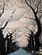 东京艺术家Ray Morimura木刻版画作品
