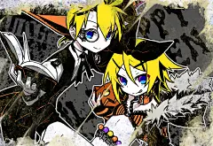 镜音双子  はぴはろ！ （可放大）  #镜音# #二次元#