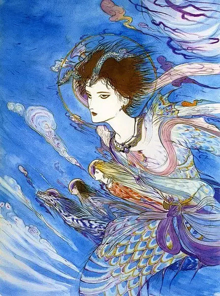 sakurasakura从llnlnn转采于2021-01-14 14:16:23天野喜孝插画sakura