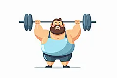 趣味减肥减脂广告插画