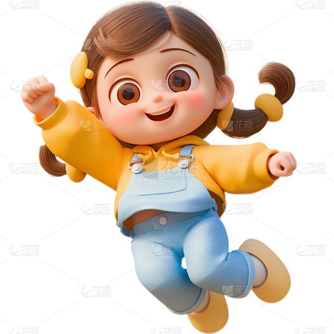 人物系列3D女孩卡通人物