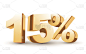 3d闪亮的黄金折扣收藏- 15%