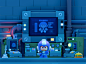 Mega Man : A wee Mega Man scene... Done in Blender Eevee
