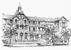 喋喋^O^采集到建筑钢笔画