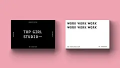 英国TOP GIRL STUDIO工作室简约名片设计
