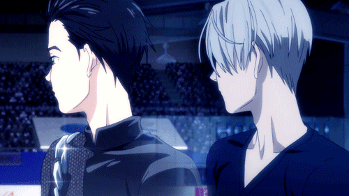 冰上的尤里汤上有人将维克托和勇利表演时的同步动作做了整合论这对夫