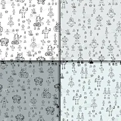 机器人涂鸦图案集