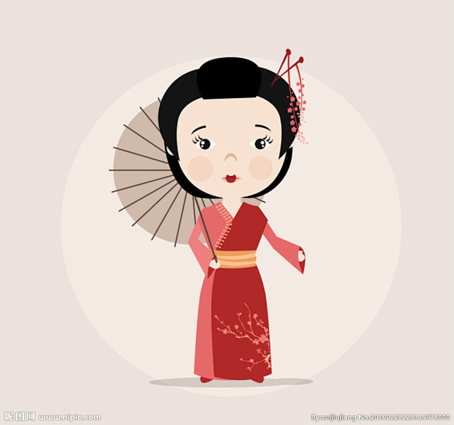 卡通古装女子