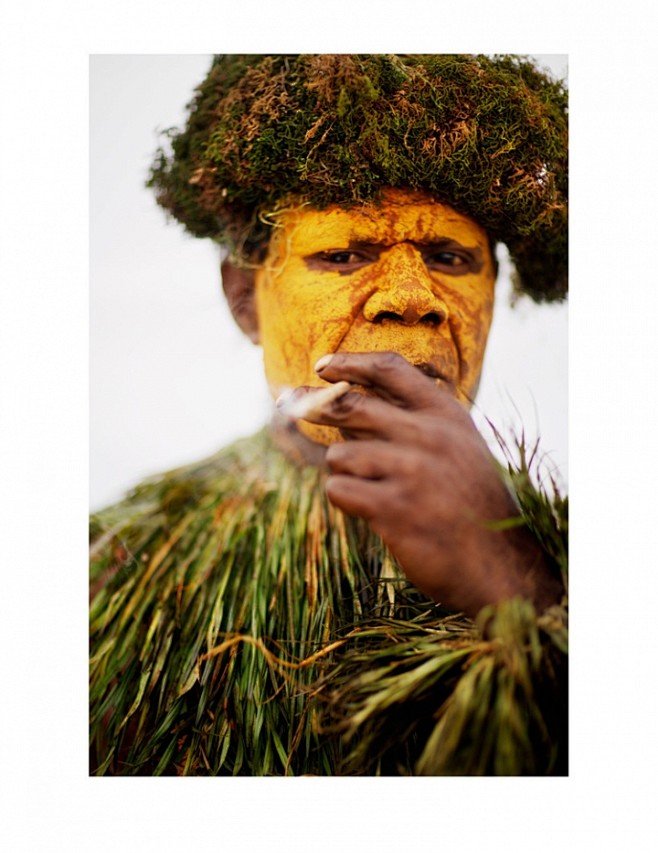 巴布亚新几内亚-黑人部落居民人像摄影 时...