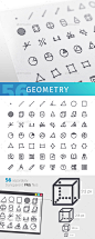 Geometry Line Icons Set - Icons 