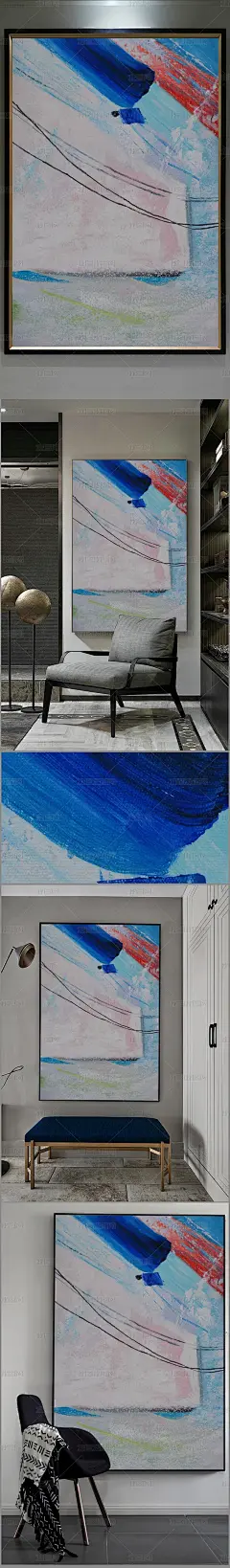 高清立体抽象油画艺术玄关（一千四百九十九）