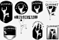 攀岩俱乐部矢量 https://88ICON.com 黑白 健身 登山 攀岩 盾牌形状 健身房Logo