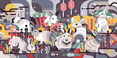 兔来——荣耀设计大赛壁纸作品_时雨濛_Rainie- (1)