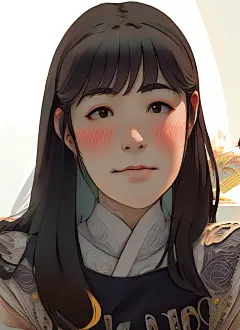 AI绘图工具_剪纸艺术   ...   长发，马尾辫，一个18岁的女孩，笑眯眯的女孩儿,最好的质量，水润质感,国画纸纹,插图，一个非常精致和美丽，非常详细，CG，统一，8k壁纸，惊人,精细细节，杰作，复古风，极其细致的眼睛和脸，美丽细致的眼睛，腮红，闭着嘴微笑，逼真