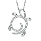 1/10 CT. T.W. Diamond Turtle Pendant in 10K White Gold - 17" - View All Necklaces - Zales: 