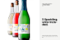 Wine Bottles Set 14款红酒白葡萄酒起泡酒香槟洋酒瓶酒标设计ps样机素材展示效果图_UIGUI-国外高品质设计素材共享网