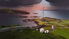 定格瞬间！配色简洁舒心的景观插画