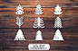Christmas decoration SVG cutting file, Set of christmas trees, Cutting file for Cricut design space and Silhouette Cameo, xmas SVG : Set of 9 christmas trees. Christmas decoration. Use these trees for wall decoration, christmas tree decoration etc. to cre