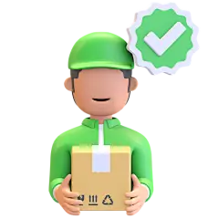 Verified courier boy holding package 物流 快递