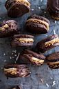 Chocolate Dipped Homemade Peanut Butter Samoa Cookie Oreos