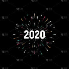 2020,节日,现代,华丽的,事件,贺卡,模板,品牌名称,庆祝,复古