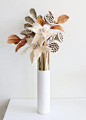 Tall Klein Ceramic Cylinder Floral Vase in White and Metallic Gold - 20.25" Tall x 4" Wide