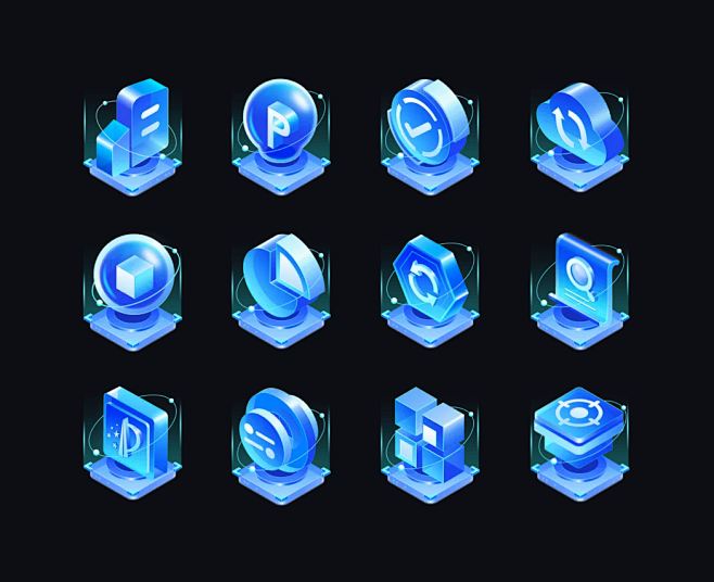 3D科技类图标
