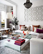 great white modern living room