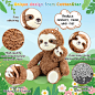 Amazon.com: CottonStar Sloth Stuffed Animal, 22 Inch Sloths Bear Cute Plushie Toy, 4lbs Weighted Stuffed Animal, Mama and Baby 2 in 1 Plush Pillow for Kids, Teens and Adults Birthday Gifts : Toys & Games